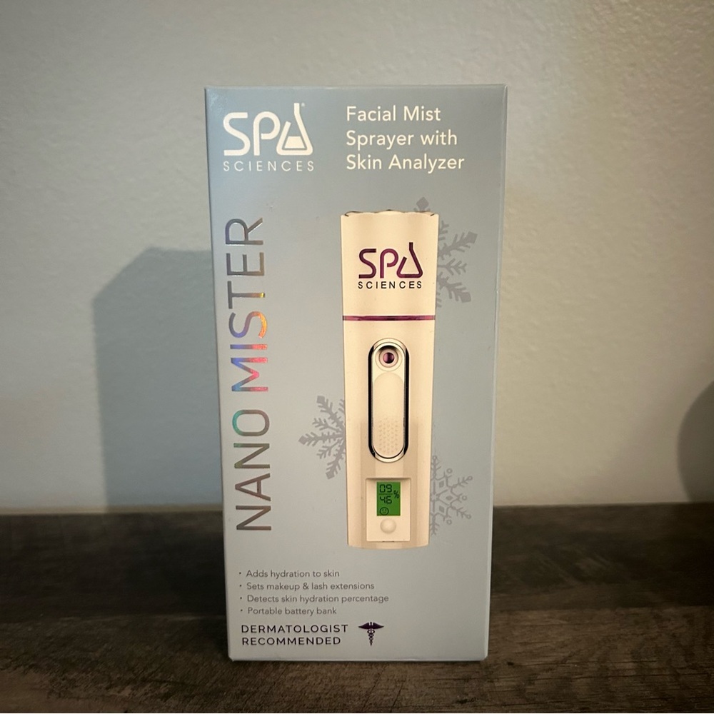 New Spa Sciences Nano Mister Facial Mist Sprayer w/ Skin Analyzer